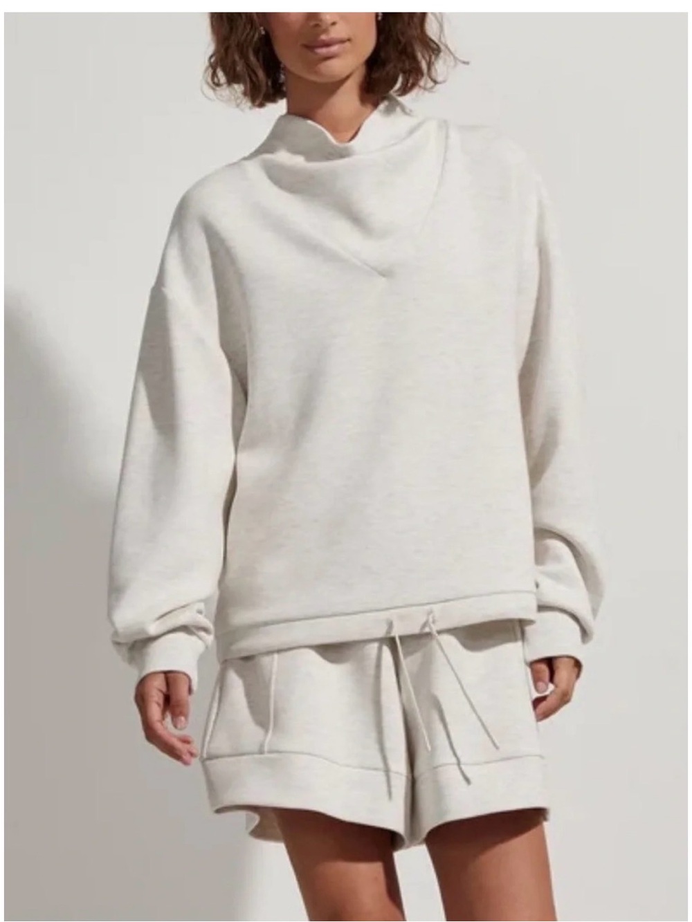 Varley Betsy DoubleSoft Sweatshirt Ivory Marl size Small S